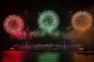 flame, festival, night view