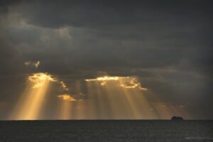 shine, red, island