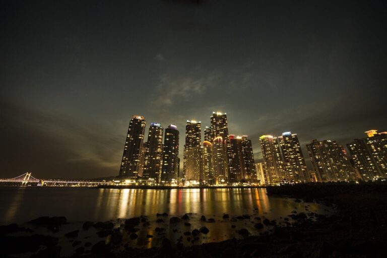 building, high rise building, beach