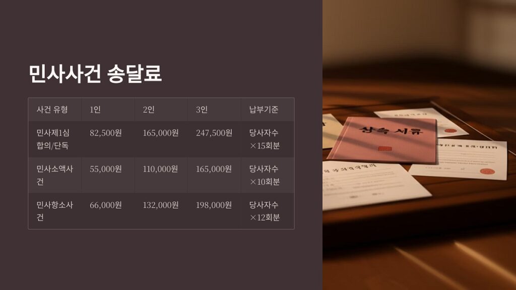 법원송달료 5500 인상2